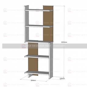 Tủ Sách - Kệ Sách - Kệ Trang Trí Gỗ KTTG019